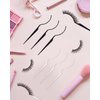 Liobelon 20 Pieces False Eyelashes Display Stick, 3d Eyelashes Applicator Tool, Acrylic Eyelash Display Holder, Eye Lashes Try On Sticks, Planting Grafted Fake Lash Holders Supplies, Black & Clear