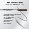 L'Oreal Paris Micro Ink Pen by Brow Stylist, Longwear Brow Tint, Hair-Like Effect, Up to 48HR Wear, Precision Comb Tip, Dark Brunette, 0.033 fl; oz.