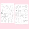 White Tiny Tattoo Practice Skin Double Sided Silicone Tattoo Training Pads Feature over 50 Different Stencil Designs for Tattoo Practice (5pcs)
