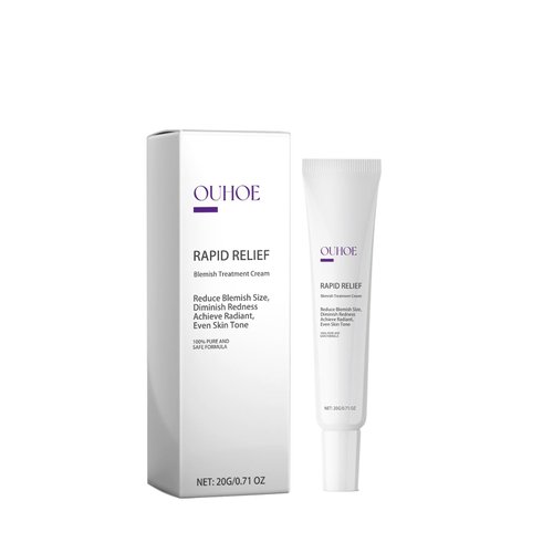 Rapid Relief Blemish Treatment Cream ，Hydrating, Brightening, & Reducing Pigmentation with Glycerin, Hyaluronic Acid, and Aloe Vera 0.71Fl.oz" (1pc)