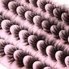 False Eyelashes Fluffy Lashes Mink 20MM Wispy Fake Eyelashes 4 Styles Mixed Strip 20 Pairs Eye Lashes Pack by Focipeysa