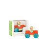 3 Piece Tegu Magnetic Racer Building Block Set, Poppy