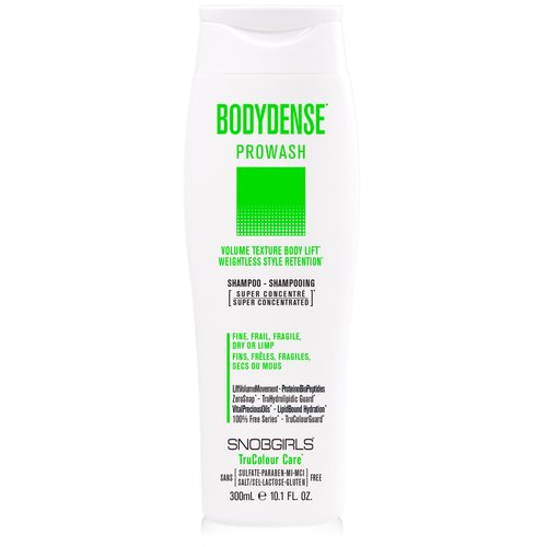 SNOBGIRLS BODYDENSE Plumping, Hydrating Volumizing Shampoo for Fine Hair Volume Texture Body Lift Lightweight Vegan Shampoo for Fine, Frail, Dry or Limp Hair (10.1 Fl Oz)