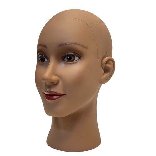 Ladella Beauty Cosmetology Wig Stand Block Bald Female Makeup Manikin Head for Wigs Making " not Styrofoam " Display Mannequin Head (DB-BALD+C)