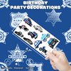 107 PCS Police Car Temporary Tattoos Themed Birthday Party Decorations Favors Supplies Décor Cute Cop Officer Policeman Blue Tattoo Stickers Gifts For Boys Girls Class Prizes Rewards Cartoon Carnival