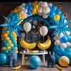 Yellow Blue White Balloon Arch Kit,Cartoon Theme Balloons Garland Kit with Star Balloons for Kids Cartoon Sponge Birthday Baby Shower Sponge Bob Party Supples