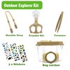 JTCJozz Bug Catcher Kit, Bug Collection Kit, Outdoor Nature Explorer Kit with Tweezers, Stickers, Science Educational Kit, Bug Observation Container for Boys and Girls (Gold)