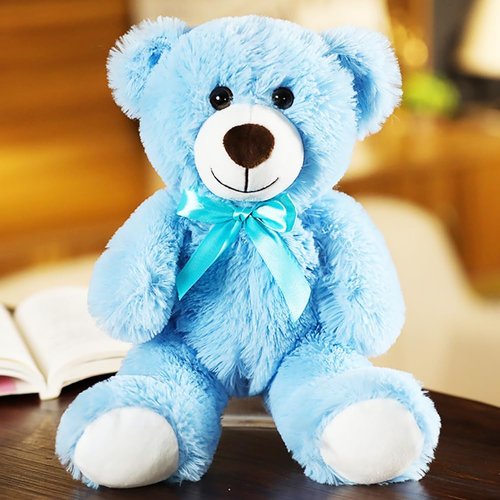 Wgxzyq Teddy Bear Stuffed Animal, 12 inch Soft Cuddly Stuffed Plush Bear, Gifts for Kids Baby Toddlers on Baby Shower, Valentine's Day (B-Blue)