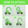 AmazingM Baby Food Grade Silicone Tractor Truck Teether Toy with One Piece Design Pacifier Clip Holder,Teething Pain Relief Toys Gift Set for 3 Months+ Boys and Girls,Freezer Safe,BPA Free. (Green)