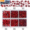 LPBeads 10000pcs Hotfix Rhinestones Flatback Glass Crystal Clear Red AB Crystal and Black Rhinestone with Tweezers and Picking Pen for Crafts Clothes Nail Art