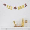 Halawawa Yee Haw Banner, Western Cowboy Party Decoration Bunting Banner, Wild West Party Kids Birthday/Baby Shower/Wedding Party Supplies