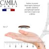 Camila Paris CP3327 French Hair Barrette Clip for Girls, Gold Small Set of 2 Strong Hold Grip Hair Clips for Women, No Slip Rubberized Automatic Clasp Styling Girls Hair Accessories, Made in France