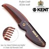 Kent 87T Combo Handmade Folding Pocket Comb for Men, Fine Tooth Hair Comb Straightener for Everyday Grooming Styling Hair, Beard or Mustache, Use Wet or Dry, Saw Cut Hand Polished, Made in England