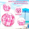 Whaline 16Pcs Disco Inflatable Beach Ball 16'' Pink Pool PVC Balls Cute Game Toys for Summer Beach Disco Party Decor