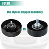 X AUTOHAUX Idler Pulley for Chevrolet Express Silverado 1500 2500 3500 for GMC Savana Sierra 36299 Idler Pulleys with Bolt 17 mm 0.67" Insert Dust Shield Retainer Spacer Steel Rubber Black