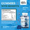 Hyaluronic Acid Gummies w/Vitamin C - Support Skin Hydration for Natural Glow Reduce Wrinkle & Pigmentation - Pure HA Supplement w/Hair, Nails, Bone & Joint Health Formula - 60 Chews