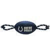 Pets First NFL Indianapolis Colts Football Dog Toy, Tough Quality Nylon Materials, Strong Pull Ropes, Inner Squeaker, NFL Team Color