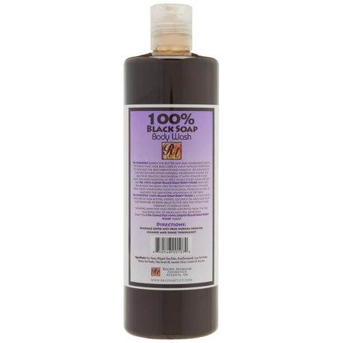 100% Black Soap Body Wash Lavender Scent 13 Fl Oz Ra Cosmetics