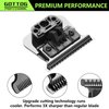 DLC 3.0 Replacement Blades for All BaBylissPRO FX787 & FX726 Trimmers, GOTTOG Zero-Gapped Replacement Blades Compatible with BaByliss Trimmer Blades (FX707BD3) - Black