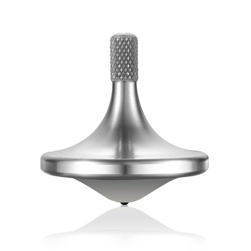 Premium Precious Titanium Spinning Top, Spin Long Time Exceed 10 Minutes, Perfect Balance, Well Made Metal Kinetic Desk Fidget Toy, Wear-Resistant Drop-Resistant Does not Rust (Mars Silver)