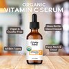 Organic Vitamin C Serum for Face - USDA Certified Facial Serum - Anti Aging For Fine Lines & Wrinkles - Potent Botanical Ingredients & Non GMO - 1oz Glass Amber Bottle & Dropper