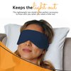 Happyluxe Eye Masks for Sleeping - Airplane Essentials, Eye Masks for Sleeping, Does Not Catch Hair - Perfect for Men and Women, Travel & Sleep, Made in USA - Navy Blue