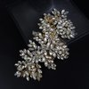 JWICOS Crystal Bride Wedding Hair Comg Bridal Hair Comb Hair Clip Flower Wedding Hair Accessories for Women and Girls (Gold)