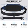 WATERFLY Fanny Pack Waist Bag: Runner Small Hip Pouch Bum Bag Running Fannie Pack Phanny Fannypack Waistpack Bumbag Beltbag Sport Slim Fashionable for Jogging Hiking Woman Man (Navy Blue)