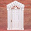 Tnfeeon Dollhouse Door, Dollhouse Furniture Wooden Dollhouse Door, for Dollhouse Decoration Bedroom Kitchen for Front Door