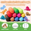 Dinosaur Playdough Sets for Kids Ages 4-8, Play Dough Toy Set with Dinosaur and Animal Molds Playdough Tools Accessories, Modeling Clay Kit Dough Accessories for Kids Girls Boys 3 4 5 6 7 8 Year Old