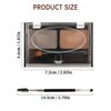 Eyebrow Powder Makeup Kit - Black + Dark Brown, 2 Color Eye Brow Powder Palette Waterproof Long-Lasting Brow Filler, Lightweight, Easy Blend, Natural Full Look with Brush, maquillaje para cejas-04