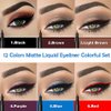 Magik 12 Colors Liquid Eyeliner Pen Set Matte Waterproof Smudge-Proof Smooth Vivid
