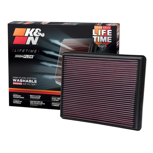 K&N Engine Air Filter: Increase Power & Towing, Washable, Premium, Replacement Air Filter: Compatible 1999-2019 Chevy/GMC Truck/SUV V6/V8 (Silverado, Suburban, Tahoe, Sierra, Yukon, Avalanche) 33-2129