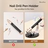 MelodySusie Nail Drill Pen & Bits Holder,10 Holes Acrylic Nail Bits Stand, Professional Nail Drill Organizer Compatible with Most Nail Drill Pens Available on the Market(Not Including Efile & Bits)
