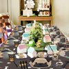 Dog Party Decorations, Dog Shape Plates, 81Pcs Doggy Party Supplies for Dog Kid Birthday, Includes Dog Plates, Let's Pawty Tablecloth, Napkins, Forks, Serves 20 Guests
