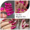NAILKISS 12ml Dark Pink Cat Eye Magnetic Gel Polish,0.41 fl oz