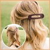 Waimemoya 12 Pack Flat Hair Clips, French Design, Alligator Hair Clips for Women, Oval Barrette Jaw Clips, Strong Hold Side Hair Clamps , Matte Claw Clips for Thick Hair, Various Natural Shades