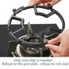 Reyhoar Non Slip Gas Ring Reducer, Burner Grate for Butter Warmer/Small Saucepan, Cast Iron Wok Support Ring- Compatible with Most Gas Stove Range Cooktop, 7.5 Inch, Black