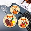 50 Pcs Fox Face Paper Dessert Plates Fox Party Supplies Woodland Animal Fox Plates 7"Fox Plates Jungle Animal Fox Theme Baby Shower Jungle Animal Cartoon Fox Birthday Party Decorations (Fox Face)