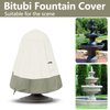 Bitubi Fountain Cover（36"x42"） 600D Oxford Cloth Garden Fountain Statue Protective Cover with Drawstring Waterproof Windproof Fountain Protector
