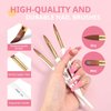 AIRSEE 3PCS Acrylic Nail Brush Set, Size 8/10/14 Beginner & Professional Nail Brushes for Acrylic Application, Acrylic Powder Nail Art Extension and 3D Nail Carving, 3A+ Nylon Nail Brushes