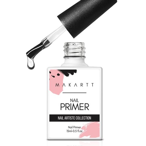 Makartt Nail Primer, No Lift Nail Primer for Acrylic Nails Professional Nail Primer Prep for Gel Nail Polish and Dipping Powder Nail Art Fast Dry Acid Free Gel Nail Primer Manicure 15ml