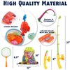 CozyBomB™ Magnetic Fishing Toys Game Set for Kids | Water Table Bathtub Kiddie Pool Party & Pole Rod Net, Plastic Floating Fish Toddler Color Ocean Sea Animals Birthday Age 3 4 5 6 Year