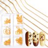 JERCLITY 1 Box 6 Strips Nail Chains for Nail Art Gold Alloy Metal Nail Art Chains Gold Nail Charms Punk Nail Studs Gold Caviar Beads Chain Jewelry Accessories for Women Nail Art