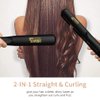 3 in 1 Hair Styling Tool: Straightening Brush, Crimper, and Flat Iron | Heated Brush for Smooth, Anti-Frizz Hair | Electric Straightener