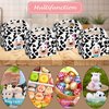 12 PCS Farm Cow Party Decorations Boxes, Farm Animal Party Supplies Bags Cute Cow Treat Candy Boxes Farm Theme Birthday Party Decorations Cow Print Gift Bags for Baby Shower Cow Party Supplies