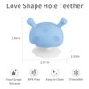 Baby Teething Toys for 3-12 Months+,Silicone Mombella Baby Teether with Suction Base,Soft & Easy to Grasp for Teething Relief,Safe & Comfortable Teether Toys for Sucking Needs,BPA Free (Blue)