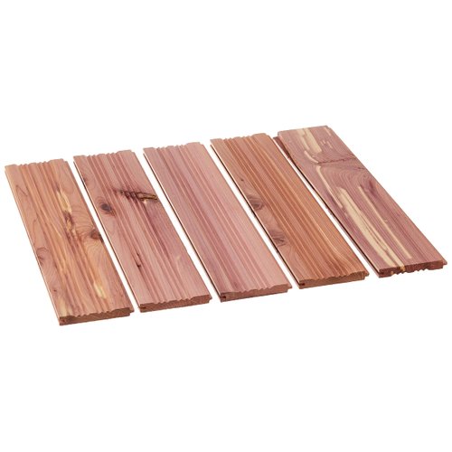 Household Essentials CedarFresh 25003-1 Interlocking Cedar Wood Plank Drawer Liners | Set of 5, Brown, 3.5 x 13.375x 0.375 inches