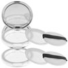 Beaupretty 2PCS Empty Powder Compact Plastic DIY Makeup Loose Powder Case with Puff and Elasticated Net Sifter for Travel Outside Home