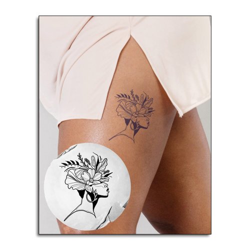 Inkbox Temporary Tattoos, Long Lasting Temporary Tattoo, One Premium ForNow Ink Water-Resistant Freehand Ink Tattoo (Growing Strong)